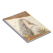 彼女は秋ヴィンテージをテーマにしたノート ノートブック (右側)