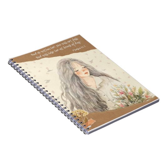 彼女は秋ヴィンテージをテーマにしたノート ノートブック (右側)
