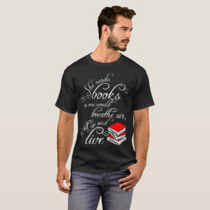 彼女は空気が1によってがいっぱいにする生きている呼吸すると同時に本を Tシャツ