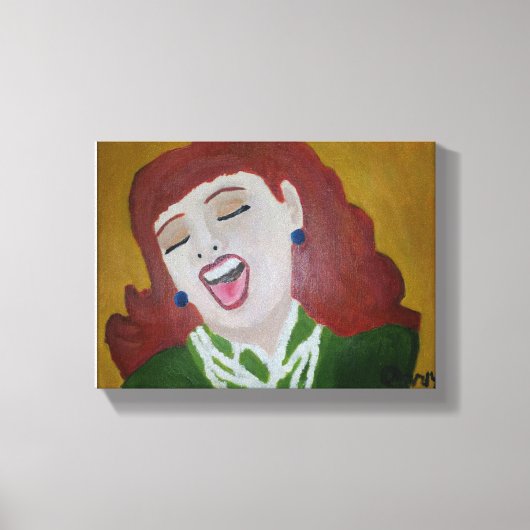 彼女は笑った キャンバスプリント (正面)