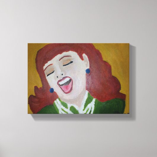 彼女は笑った キャンバスプリント (正面)