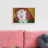 彼女は笑った キャンバスプリント (インサイチュ (リビング))