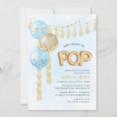 彼女は紙吹雪バルーンポップ・アートのの準備ができている 招待状 (正面)