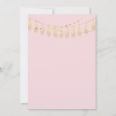 彼女は紙吹雪バルーンポップ・アートのの準備ができている 招待状 (裏面)