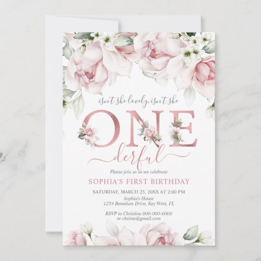 彼女は素敵ではないか、彼女は一面的な一誕生日ではないか 招待状 (正面)