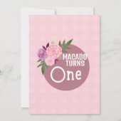 彼女は素敵ではない彼女はOneDerfulカスタマイズ可能 招待状 (裏面)