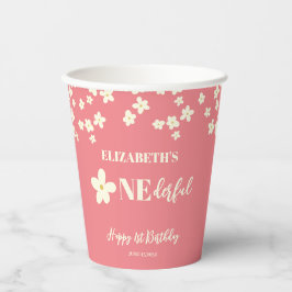 彼女は素敵なデイジー1st誕生日かわいい花ではない 紙コップ