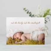 彼女は素敵なバラ金ゴールド誕生の発表ではない 箔招待状 (立ち正面)