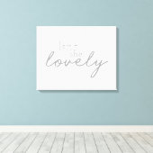 彼女は素敵なフォント描子供部屋デコールデザイン キャンバスプリント (インサイチュ (ウッドフロア))