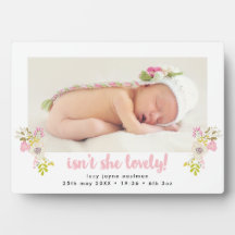 彼女は素敵なフローラベビー写真プラーク