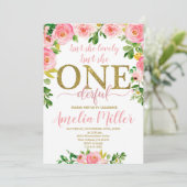 彼女は素敵な誕生日、女の子ファースト誕生日 招待状 (スタンド正面)