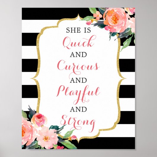 彼女は素早く好奇心が強よくはしゃぐく ポスター (正面)