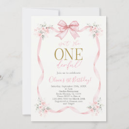 彼女は素晴らしい1歳の誕生日の招待状 招待状