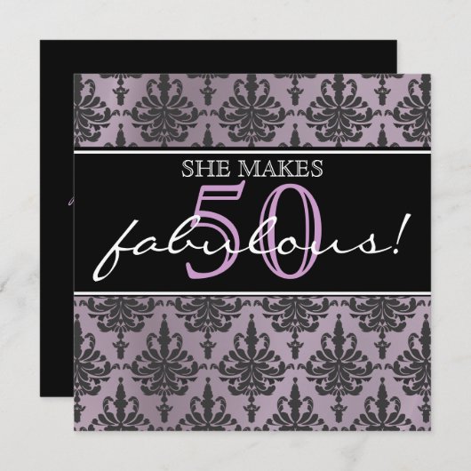 彼女は素晴らしい!誕生日パーティーの招待 招待状 (正面/裏面)