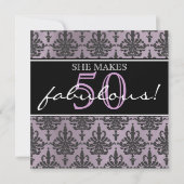 彼女は素晴らしい!誕生日パーティーの招待 招待状 (正面)