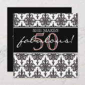 彼女は素晴らしい!誕生日パーティーの招待 招待状 (正面/裏面)