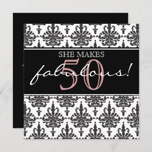 彼女は素晴らしい!誕生日パーティーの招待 招待状 (正面/裏面)