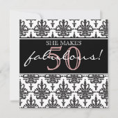 彼女は素晴らしい!誕生日パーティーの招待 招待状 (正面)