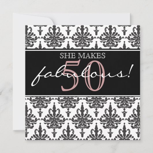 彼女は素晴らしい!誕生日パーティーの招待 招待状 (正面)