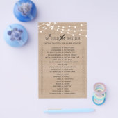 彼女は素朴むしろブライダルシャワーのゲームのフライヤーを望む チラシ (シングル)