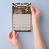 彼女は素朴ブライダルシャワーゲームカードフライヤーはどこにいた チラシ (ハンドル)