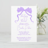 彼女は紫のリボンの蝶結びをしている 招待状 (スタンド正面)