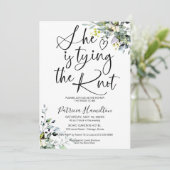 彼女は結び目のブライダルシャワーの招待状を結んでいる 招待状 (スタンド正面)