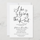 彼女は結び目のブライダルシャワー 招待状 (正面)