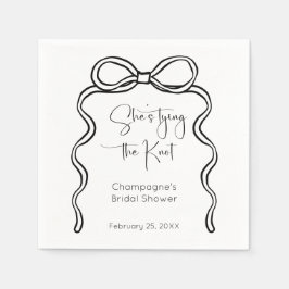 彼女は結び目の台本のモダンブライダルシャワー スタンダードカクテルナプキン
