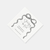 彼女は結び目の台本のモダンブライダルシャワー スタンダードカクテルナプキン (角)