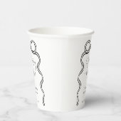 彼女は結び目の台本のモダンブライダルシャワー 紙コップ (右)