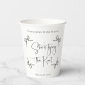 彼女は結び目の台本のモダンブライダルシャワー 紙コップ (裏面)