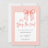 彼女は結び目の弓ブライダルシャワー 招待状 (正面)