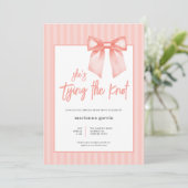 彼女は結び目の弓ブライダルシャワー 招待状 (スタンド正面)