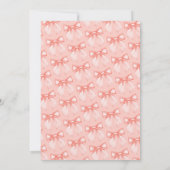 彼女は結び目の弓ブライダルシャワー 招待状 (裏面)