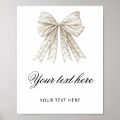 彼女は結び目の真珠の弓ブライダルシャワー ポスター (正面)