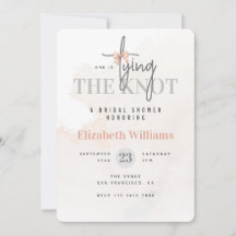 彼女は結び目の赤面ピンクブライダルシャワー