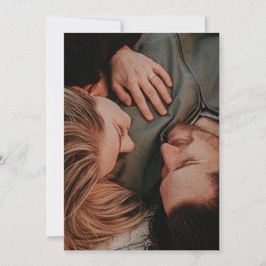 彼女は結び目の黒弓ブライダルシャワー 招待状 (裏面)