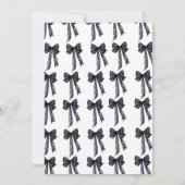 彼女は結び目の黒弓ブライダルシャワー 招待状 (裏面)