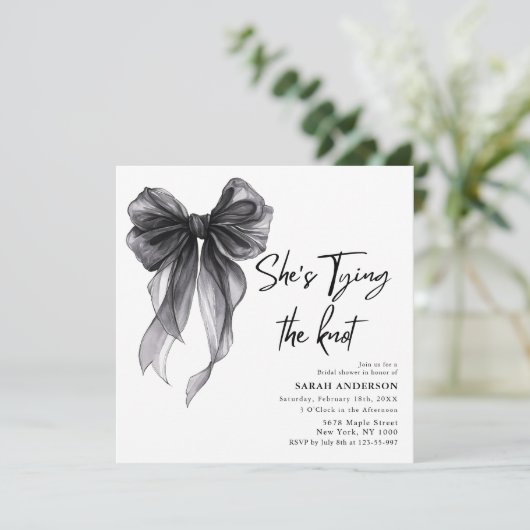 彼女は結び目の黒弓ブライダルシャワー 招待状 (スタンド正面)