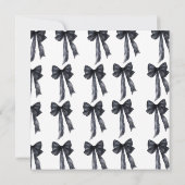 彼女は結び目の黒弓ブライダルシャワー 招待状 (裏面)