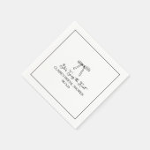 "彼女は結び目を結んでいる"シンプルブライダルシャワー スタンダードカクテルナプキン (角)