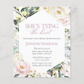 彼女は結び目を結んでいる | ブライダルシャワーへの招待 (正面)