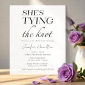 彼女は結び目を結んでいる |ブラック&ホワイトブライダルシャワー