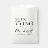 彼女は結び目を結んでいる |ミニマルブライダルシャワー フェイバーバッグ (正面)