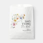 彼女は結び目を結んでいる |ワイルドフラワーブライダルシャワー フェイバーバッグ (正面)