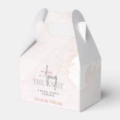 彼女は結び目シックなブライダルシャワーパーティー フェイバーボックス (裏面サイド)