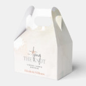 彼女は結び目シックなブライダルシャワーパーティー フェイバーボックス (正面サイド)