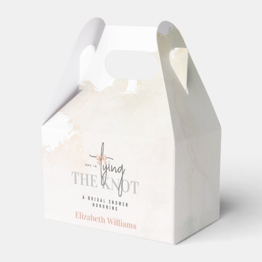 彼女は結び目シックなブライダルシャワーパーティー フェイバーボックス (正面サイド)