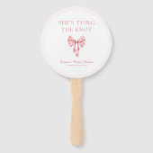 彼女は結び目ソフトピンクのコケットシャワー ハンドファン (正面)